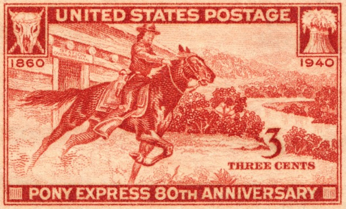 Pony Express Postage Stamp