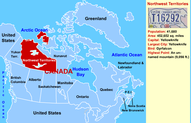 Canada Interactive Map   Northwest Territories 