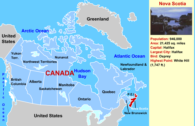 new scotland canada map