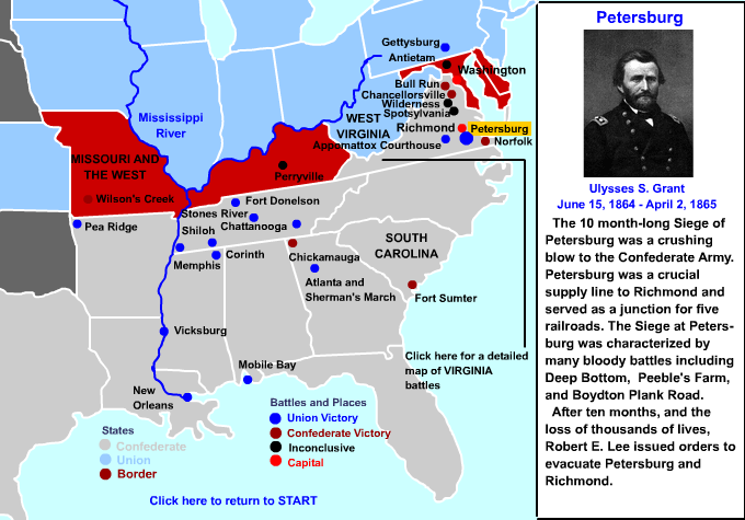 Interactive Civil War Battles Map