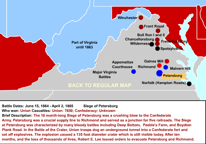 Interactive Civil War Battles Map