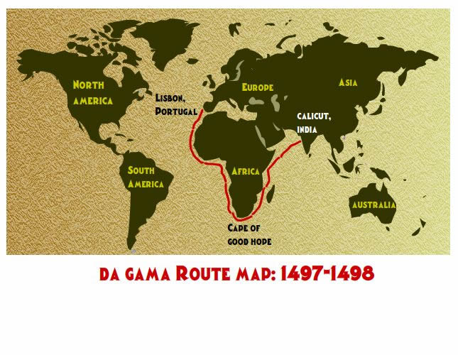 Vasco da Gama Route Map