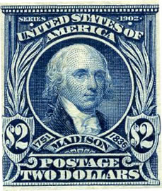 James Madison Postage Stamp