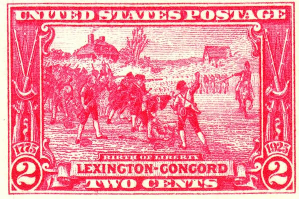 Battle of Lexington and Concord U.S. Postage Stamp