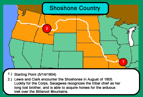 Lewis and Clark in Shoshone Country