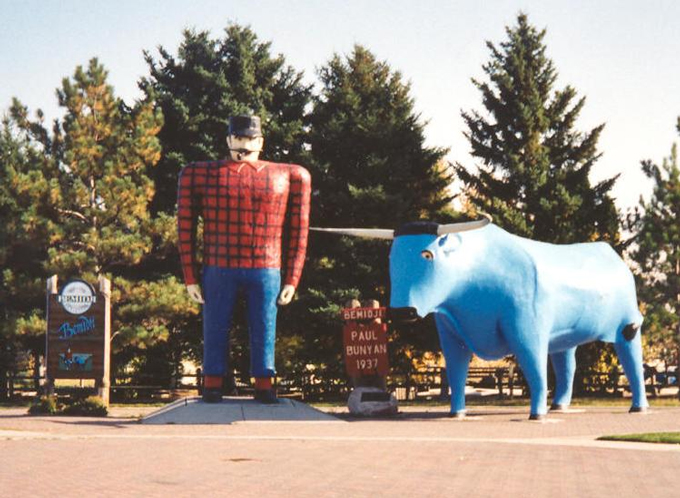Paul Bunyan and his blue ox, Babe