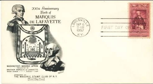 Marquis de Lafayette Postage Stamp