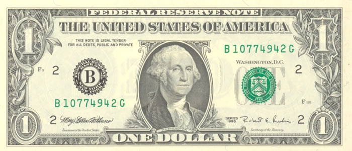 George Washington One Dollar Bill