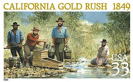 California Gold Rush Pstage Stamp