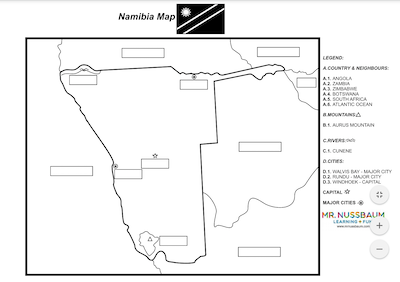 Namibia label-me Map