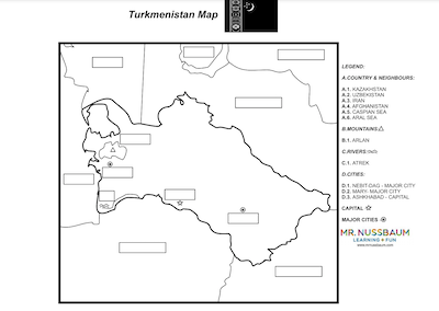 Turkmenistan label-me Map
