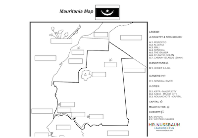 Mauritania Label-me Map