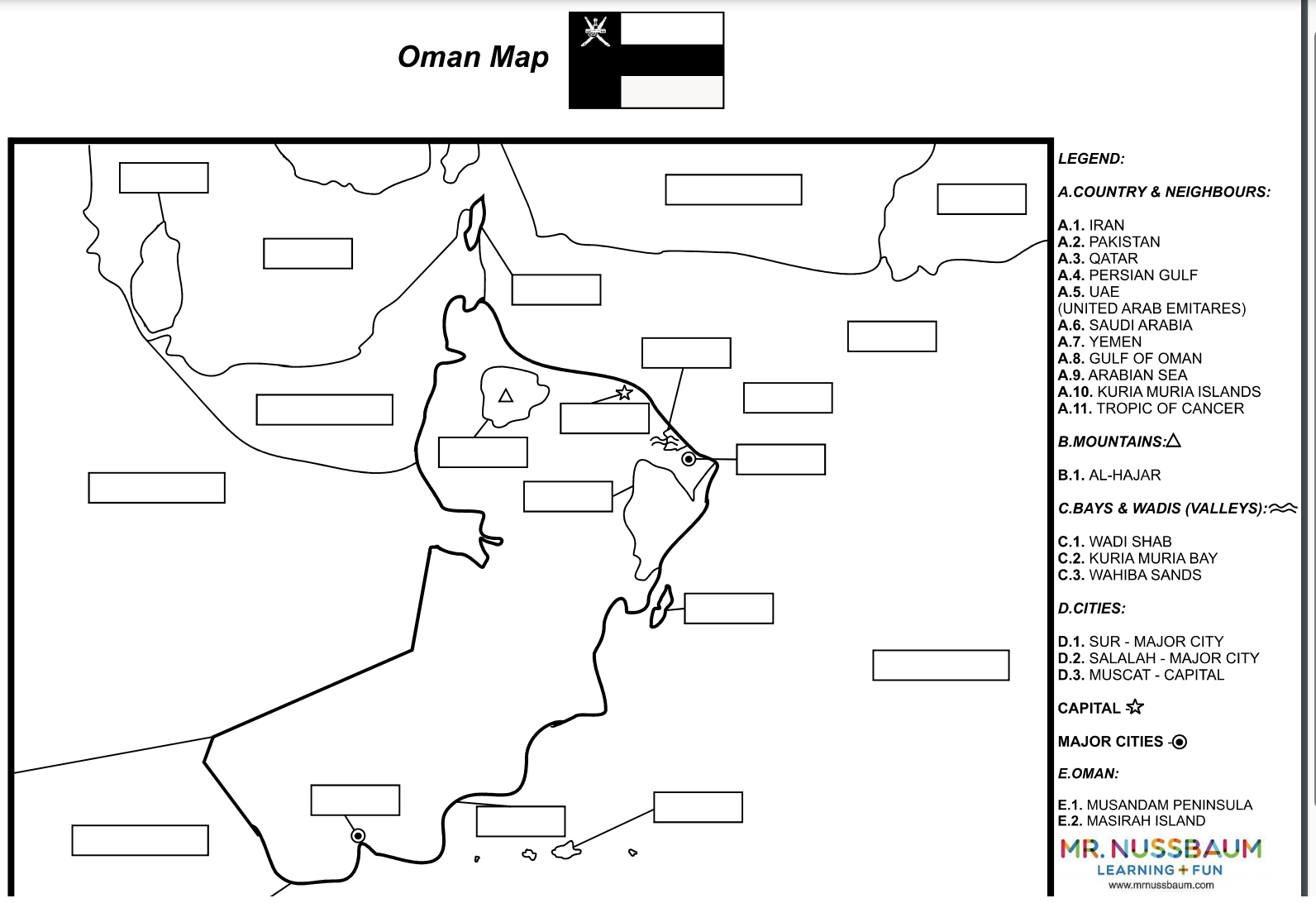 Oman label-me Map