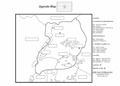 Uganda label-me Map