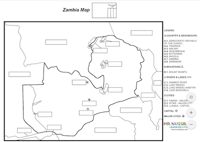 Zambia label-me Map