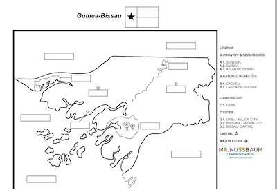 Guinea-Bisseau Label-me Map Answer Sheet