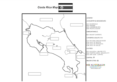 Costa Rica Label-me Map