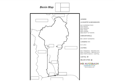 Benin Label-me Map Answer Sheet