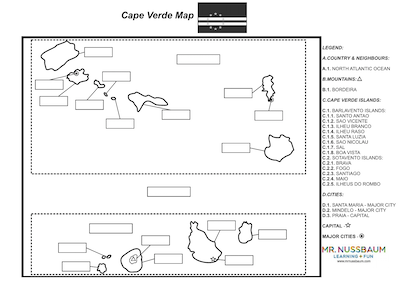 Cape Verde Label-me Map Answer Sheet