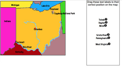 Ohio Detailed Online Label-me Map
