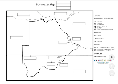 Botswana Label-me Map