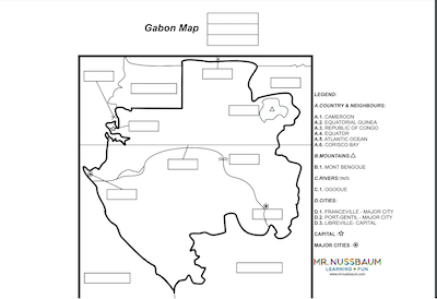 Gabon Label-me Map Answer Sheet