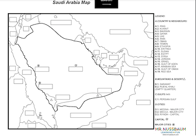Saudi Arabia label-me Map