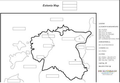 Estonia Label-me Map Answer Sheet