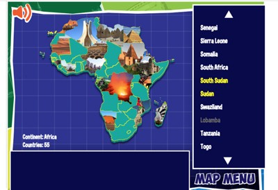 Map Mundi Continents - online puzzle
