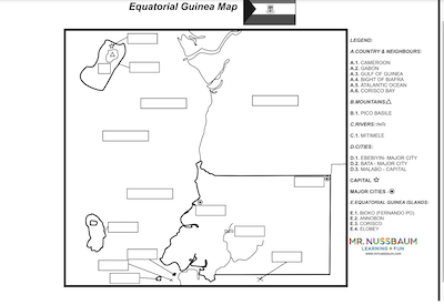 Equitorial Guinea Label-me Map Answer Sheet