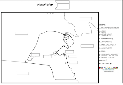 Kuwait label-me Map
