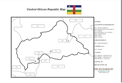 Central African Republic Label-me Map Answer Sheet