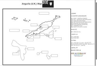 Anguilla label-me Map Answer Sheet
