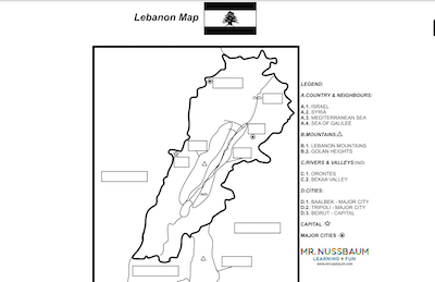 Lebanon label-me Map