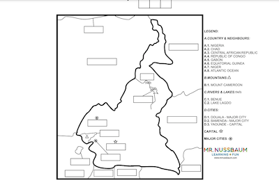 Cameroon Label-me Map