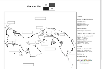 Panama Label-me Map Answer Sheet