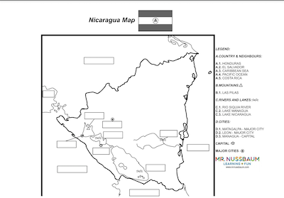 Nicaragua label-me Map