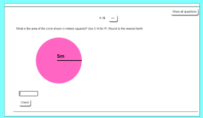 Calculating the Area of a Circle - Online