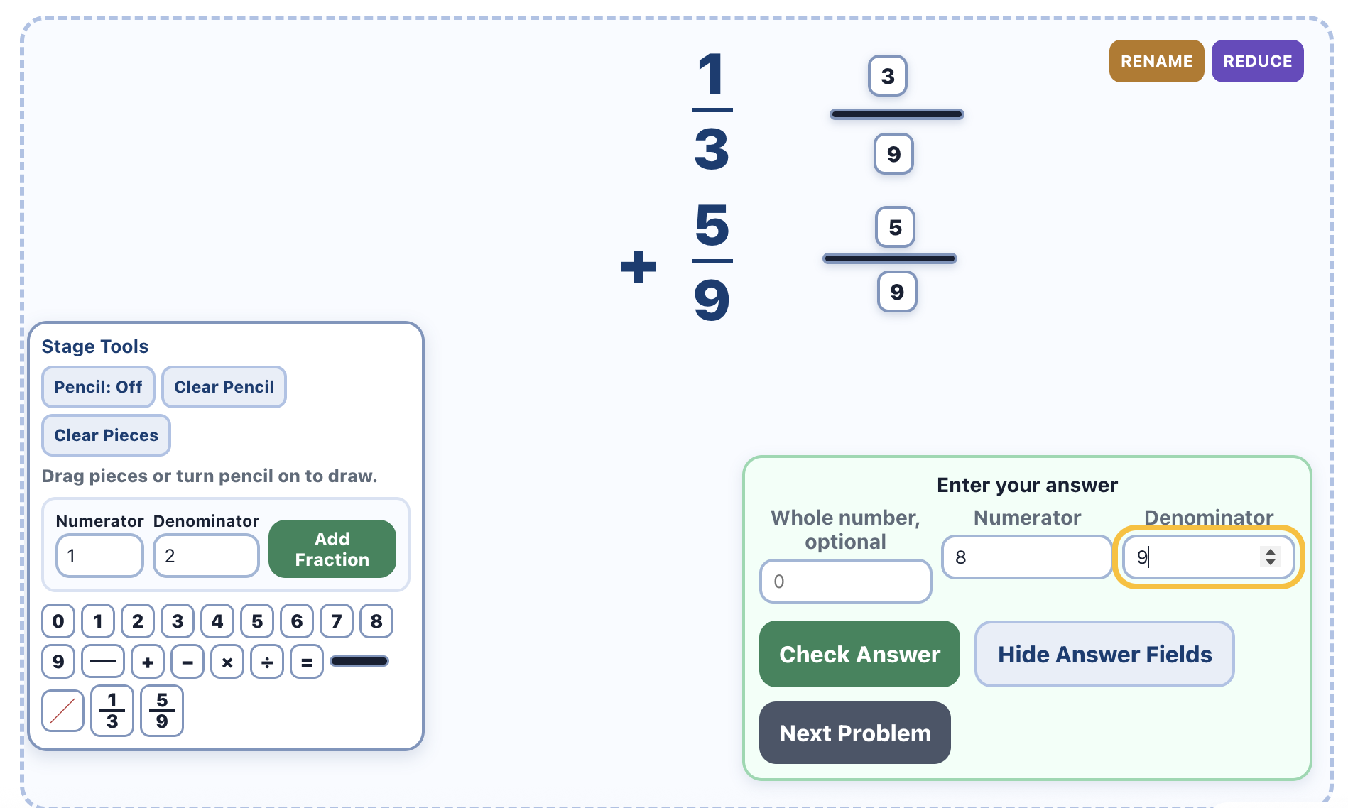 Fraction Workshop - Online