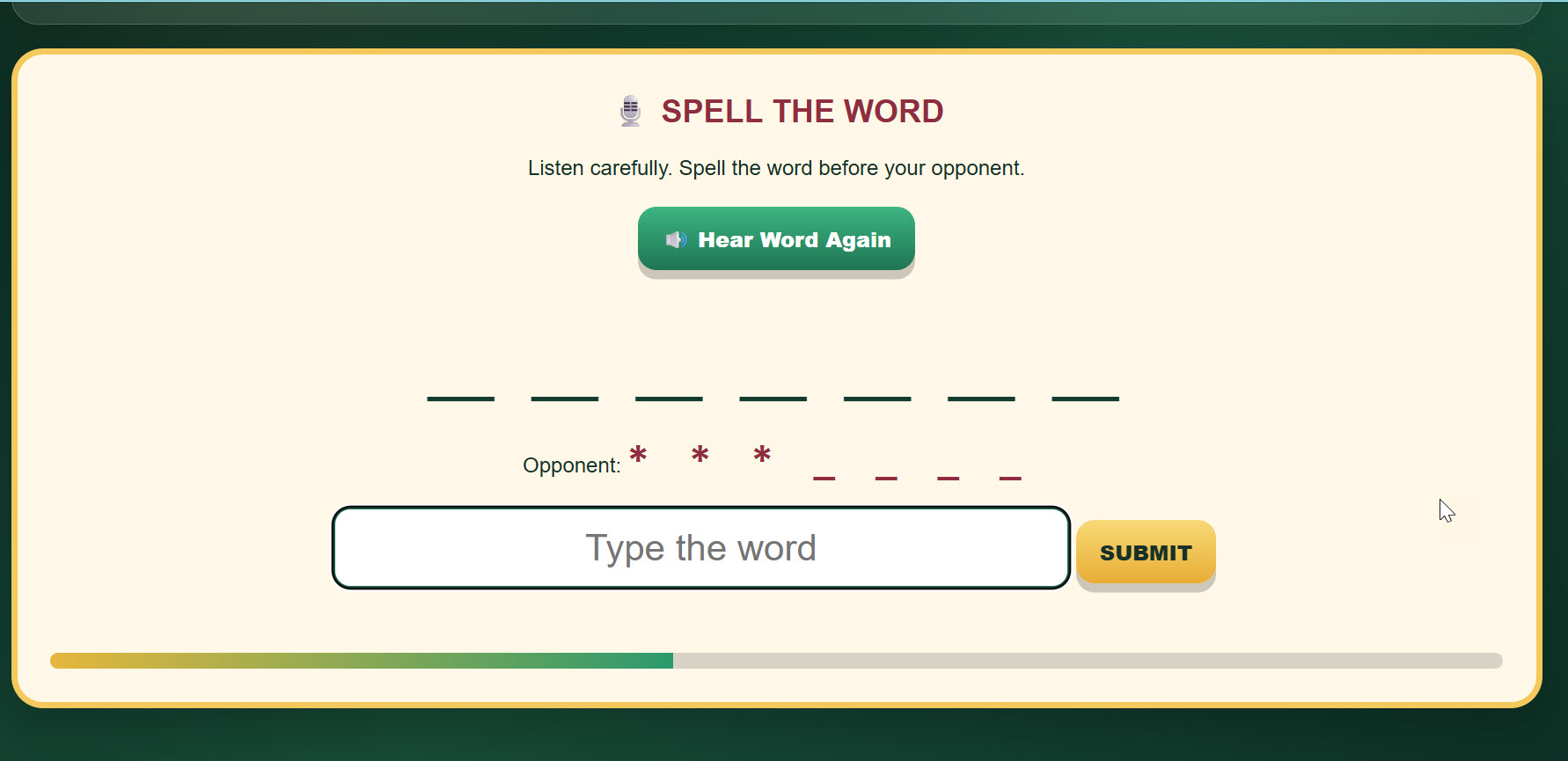 The Greatest Spelling Game Ever Made