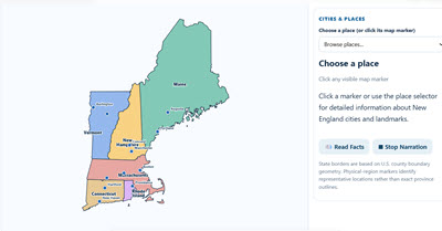 New England Interactive Map and Learning Lab 2.0