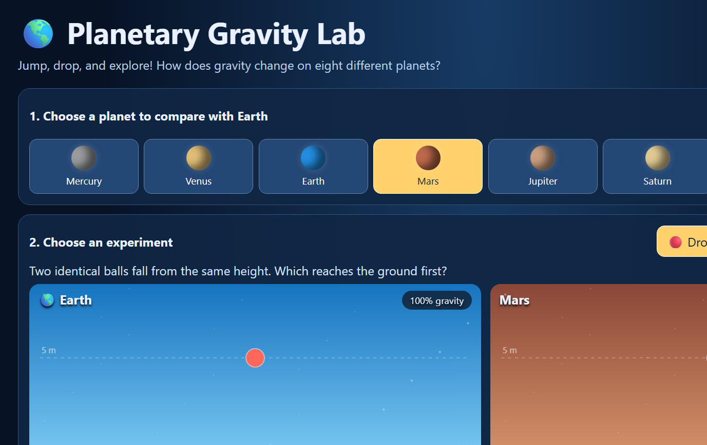 Planetary Gravity Lab