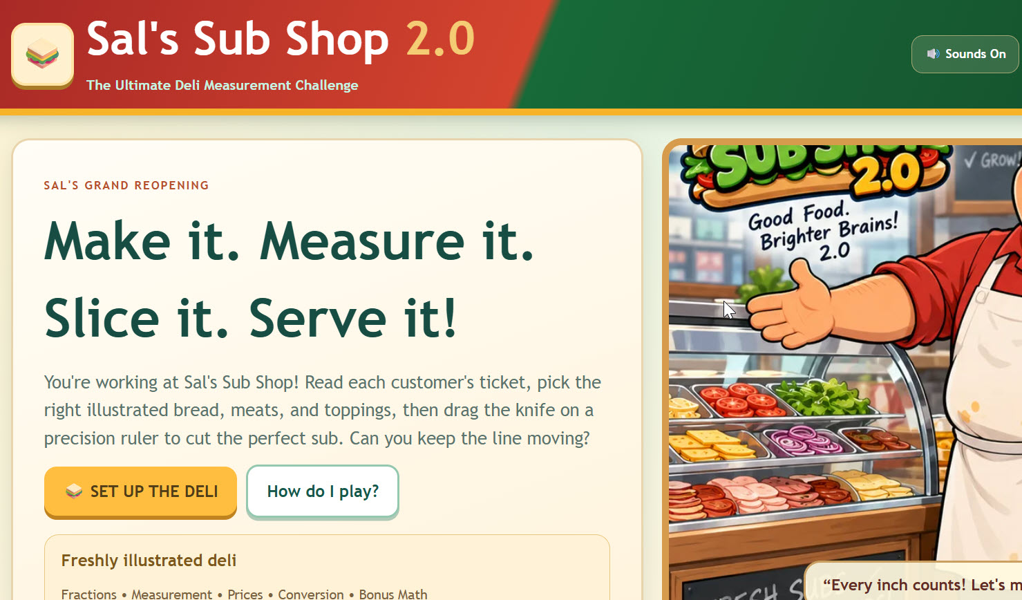 Sal's Sub Shop 2.0 - Measurement Mania!