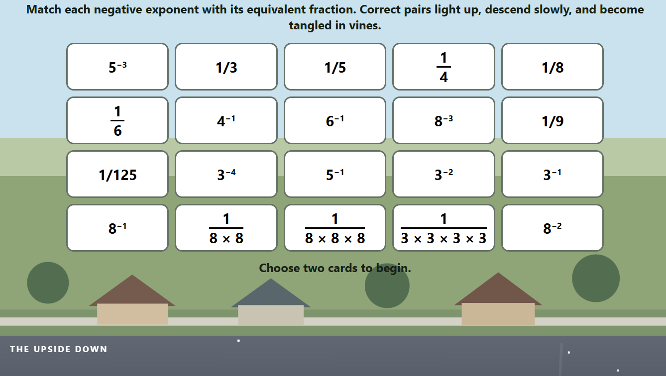 The Upside Down - Negative Exponents